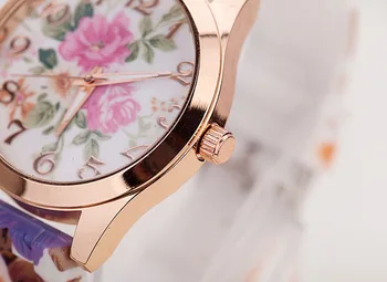 Naiste Tüdruk Watch Silikoon Trükitud Lille Põhjuslik Käekellad Kvartsist HP Unikaalselt kavandatud kellad Poole vaadata часы муржские 2021