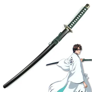 [Naljakas] 100cm Cosplay Anime Bleach Zanpakutou relva Aizen Sousuke Kyoukasuigetsu Katana puust Mõõk Anime Kostüüm pool näita