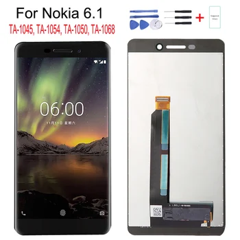 Originaal Nokia 6.1 2018 IPS LCD Ekraan Puutetundlik Assamblee Asendamine Digitizer 5.5 tolline TA-1045 TA-1054 TA-1050 TA-1068