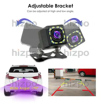 Ossuret auto tagurdamiskaamera Universaalne 12 LED Night Vision Backup Parkimine Tagurpidi Kaamera Veekindel 170Wide Nurga HD Värviline Pilt