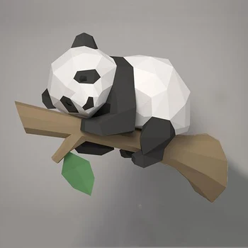 Panda 3D Paber Mudel Papercraft Modelleerimine Puzzle DIY Viskas Paberi Malle