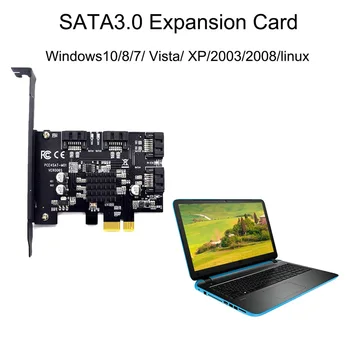 PCI-E sata3.0 Töötleja laiendamise kaart, 4 porti, 6G ärkaja kaardi laiendamine IPFS kõvaketas kaevandus-kaardi 88SE9215