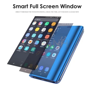 Peegel Luksuslik Vaade Smart Flip Case For Samsung Galaxy S21 Ultra 5G G998B Magnet Tagasi Nahk Telefoni Galaxy S 21 Ultra Kate