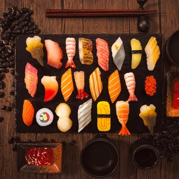 Pidulik Kunstlik Toidud, Kaunistused Pvc Simulatsiooni Jaapani Sushi Võltsitud Lõheviilud Mudel Võltsitud Toiduvalmistamis Toitlustus Ekraan Rekvisiidid
