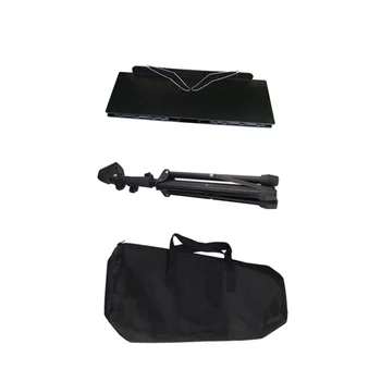 Portable Folding Sheet Music Stand Riiul Kit 66-135cm Reguleeritav Kõrgus Kott Must Saxopone Viiul, Kitarr Tava