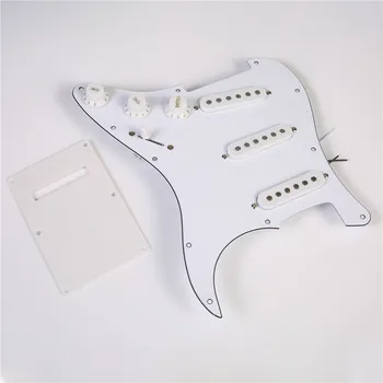 Prewired SSS stratocaster kitarr Pikap SSS W/B,/W pearl 3ply pickguard komplekt stratocaster kitarr