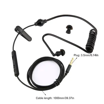 Professionaalne 3,5 mm õhutoru Peakomplekt Anti-kiirguse Stereo Kõrvaklapid Varjatud Akustiline Toru Kuular Nutitelefoni
