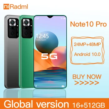RedmI Note10 Pro 6.7-tollise Nutitelefoni Android Mobiiltelefoni Globaalne Versioon Mobilephone Toetab Google GPS, WIFI, 5G Mobiiltelefon