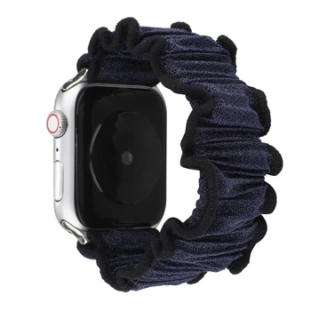 Scrunchie Rihm Apple watch band 44mm 40mm correa iWatch 38mm 42mm vöö Soolo Aasa watchbands käevõru seeria 6 SE 5 4 3