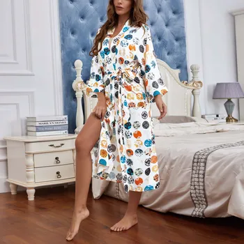 Seksikas Naiste Rayon Kimono Hommikumantel Pruut Pruutneitsi Pulm Kleit Set Pits Sisekujundus Sleepwear Vabaaja Kodu Riided Nightwear #T1G