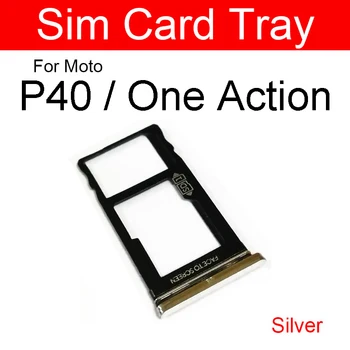 SIM-Kaardi hoidik Hoidik Motorola Moto P40 Üks Tegevus Sim-Kaardi Pesa Adapter Varuosade Tume Sinine ja Must ja Roheline & Silver