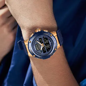 SMAEL Mens Dual Display Kellad Veekindel Top Luksus Brändi Sport Watch Meeste Sõjalise Kvarts Digitaalne Käekell Moe Uus Kell