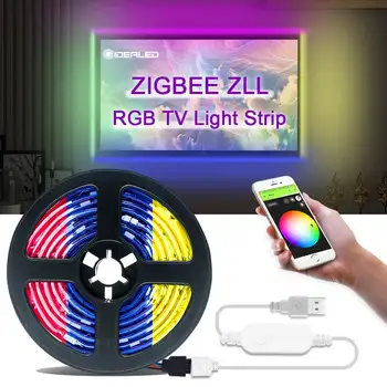 Smart Zigbee TV RGB Tuled Riba APP Kontrolli 40-60 tolline HDTV Taustvalgustusega USB Powered tööd Alexa Echo pluss SmartThings Hub