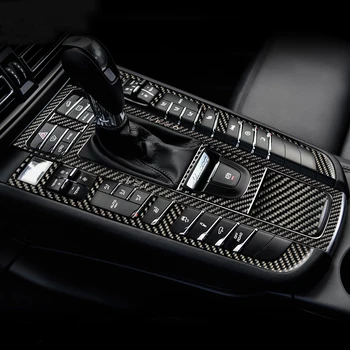 Tarvikud Porsche Macan-2020 Carbon Fiber Auto Käigukangi kliimaseade Outlet CD Paneeli Raami Kaas Sisekujundus Kleebis
