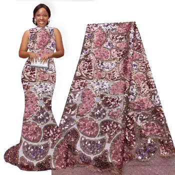 Tumesinine nigeeria pits kangas litrid aafrika pits tikand kangast kõrge kvaliteedi aafrika pits kangas pulmad kleidid