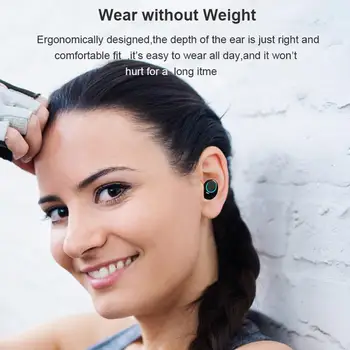 TWS Bluetooth-Traadita Kõrvaklapid Kõrva 6D Stereo Traadita Kõrvaklapid Mini Earbuds koos Mic 2600mAh Aku Bin Power Bank