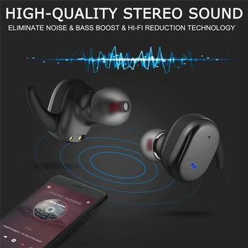 TWS Kõrvaklapid 50MAH Laadimise Kasti Traadita Kõrvaklappide 9D Stereo Sport Veekindel Earbuds Kõrvaklapid Mikrofoniga Iphone ' i Jaoks