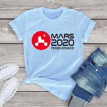 Unisex T-Särk tüdrukutele Mars 2020. aasta strateegia Ülesanne Visadust Rover Maandumine Täiskasvanud naiste T-Särk Mars 2021 Teadus Ruumi Väljavalitu Tee Kingitus
