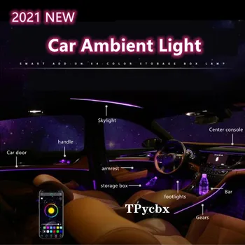 Universaalne 18, 1, 3w auto ambinet valgus ribad Auto Atmosfääri Tuled EL Neoon Juhe Valgus RGB Mitme Transpordiliikide App Heli Kontroll
