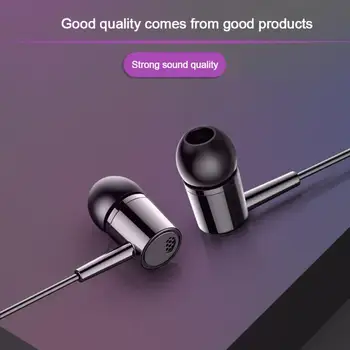 Universal Heavy Bass Juhtmega Kõrvaklappide 3,5 mm In-ear Headset Koos Mic-Earbuds Peakomplekti, Samsung, Huawei Xiaomi Iphone Arvuti