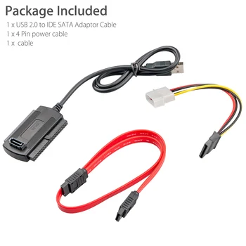 USB 2.0 to IDE/SATA Drive Adapter Converter Kaabel Kõvaketta Disk 2.5 3-Tolline NK-Uudised