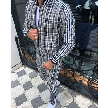 Uus meeste spordi püksid + jope fitness puuvill meeste ülikond Jogger casual fashion streetwear meeste riided 2020. aasta kevadel sui