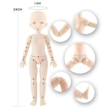 Uus Nukk 28cm Baby Doll Mänguasjad Eemaldatavad Mitte Nukud Normaalse Naha Nukk Alasti Keha DIY Ilma Meik Tüdruk Mänguasjad Kingitus