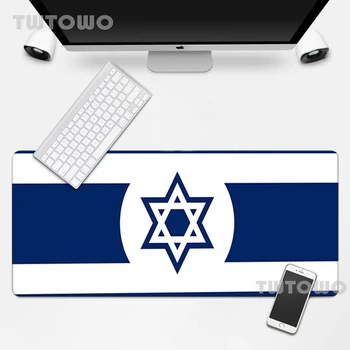 Uus Trükitud Iisraeli Lipu Mouse Pad Suur Mängude Desktop Mouse Pad Mouse Mat Hiire Matt Klaviatuur Pad Anti-slip Looduslik Kautšuk Kodu
