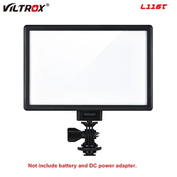 VILTROX L116T CRI95+ Super Slim Juhitava LED Paneel,Bi-Color 3300K-5600K HD Ekraan LED Video Valgus, Kaamera DV Videokaamera