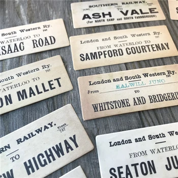 Vintage Raudtee Pilet Paks Kaardi Materjali DIY Scrapbooking junk teataja Baasi Kollaaž Kaunistamiseks Materjali Kaart