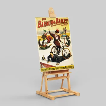Vintage Saksa Barnum & Bailey Tsirkuse Plakat, Vaudeville Näita Lõuendile Maali, Nostalgiline Stiil Tsirkus Troup Suveniiride Home Decor