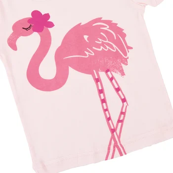 Väikesed Tüdrukud Pidžaama Suvel Vabaaja Leibkonna Sobiks Särgid, Lühikesed Püksid Vabaaja Komplekt Puuvill Flamingo Sleepwear Väikelapse Pjs Lapsed Riided