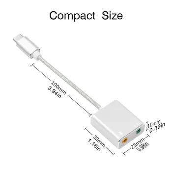 Väline USB helikaart 7.1 Adapter 5HV2 USB 3D-CH Sound Antimagnetic Heli Peakomplekti Mikrofoni 3,5 mm Pistik Sülearvuti