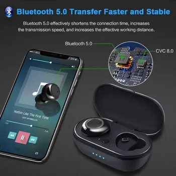 W12 TWS Bluetooth Kõrvaklapid Traadita Earbuds HD Stereo Müra Tühistamises Gaming Headset Samsung, iPhone ja Android