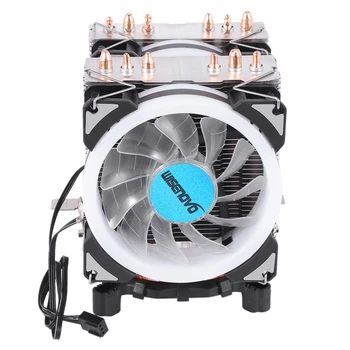 WISENOVO T90 3PIN CPU Cooler 6 Heat Pipes Kaksik Tornid Topelt Aurora Värv Silent Fan CPU-Cooler /AMD-d(Dual Fan)