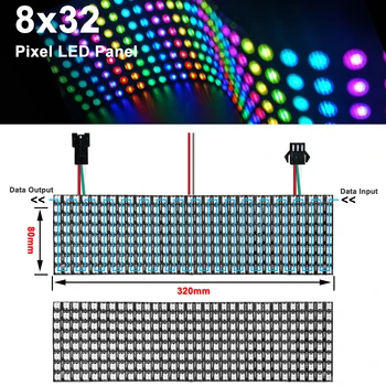 WS2812B Eraldi Adresseeritavad RGB LED Digitaalne Paindlik Paneel Maatriks Ekraan WS2812 IC Moodul Light 8x8 16x16 64/256Pixel DC5V