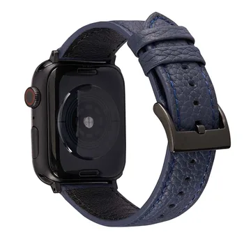 Ühildub Apple Watch Band 44mm 42mm 40mm 38mm Ehtne Nahk iWatch Rihm Naised Mehed Apple Watch Seeria 6 5 4 3 2 SE