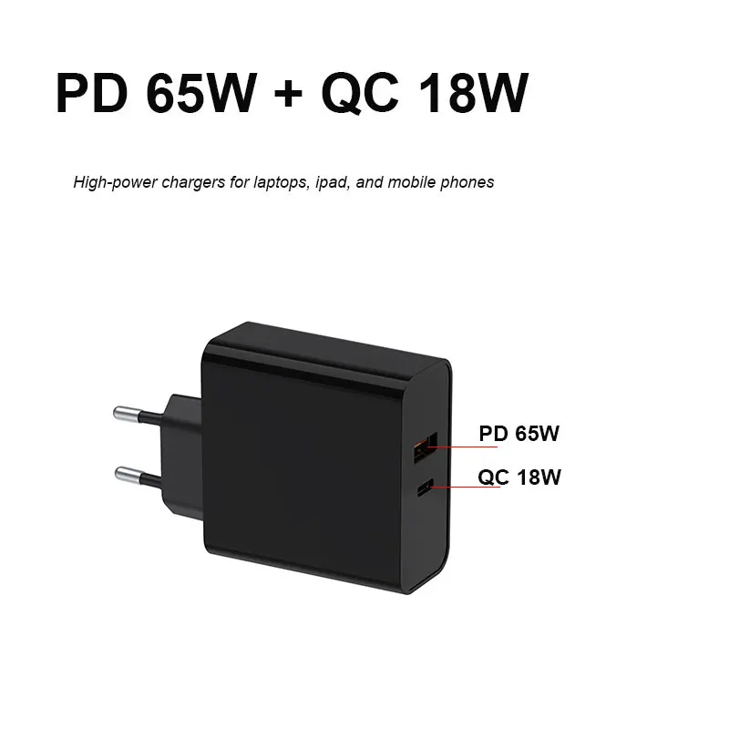 1/2/3 Port PD QC3.0 GAN Galliumnitriidist Eest 18/30/63/65W Multi-Funktsioon Kiire USB Laadija Multi-Funktsioon Smart-Adapter, Laadija