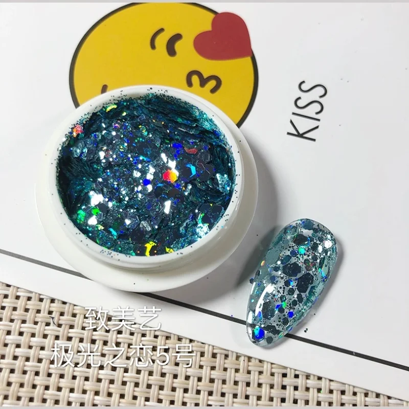 1 Komplekt Kameeleon Segatud Korea Glitter Pulber Värviga Paksu Litrid Sädelevat Litrid Helbed Paillette Lahti Glitter Komplekt