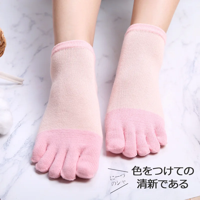 1 Paar Väikest Värske Värviga Varba Sokk Naiste Puuvillane Armas Jaapani Naiste Lühike Viie Sõrmega Sokid Kvaliteedi Suvel Sokk MKG527