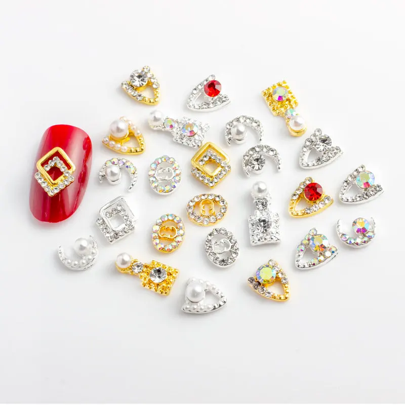 10tk/palju 3D-Sulam, Nail Art Kivid Pearl küüned tarvikud küünte asjade Metallist küünte kive nail art küünte kaunistused võlusid