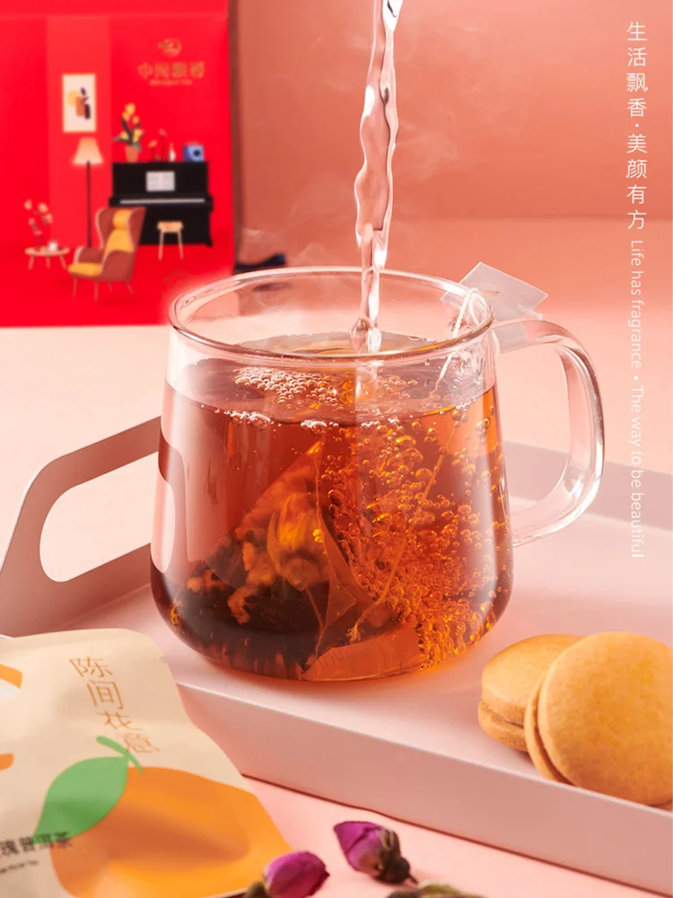 (12 maitsed) puu tee, virsik,jasmiin tee, krüsanteem, Pu ' er tee kott, valge tee, roosi tee, teepakike