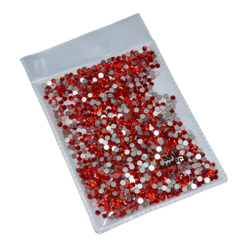 1440pcs LK4-SS20 Punane Mitte Kiirparandus Flatback Klaas Kristall 3D Nail Art Rhinestone Dekoratsioonid, DIY Riiete Kaunistamiseks