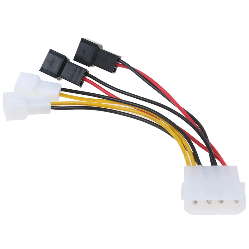 1tk 4-Pin Molex To 3-Pin Fan Power Cable Adapter Pistik 12v*2/ 5v*2 Arvuti Ventilaatori Juhtmed CPU PC Case Fan Kaabel