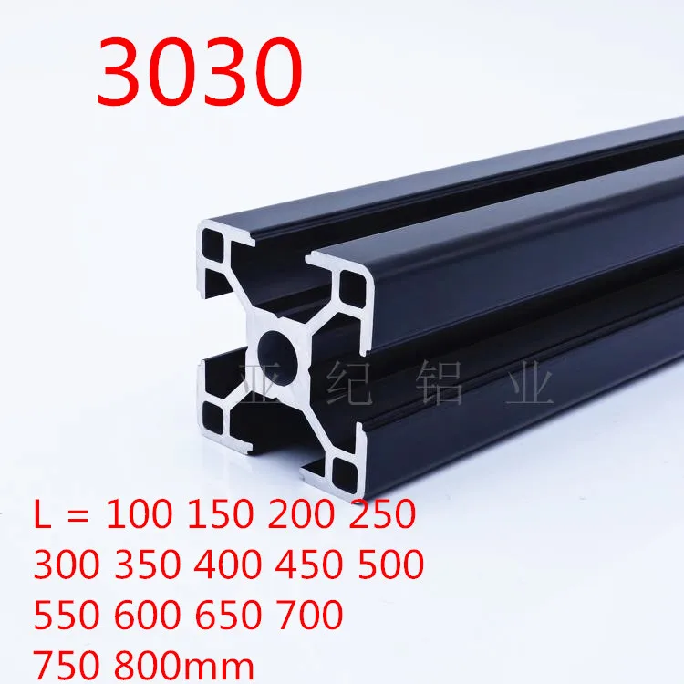 1TK MUST 3030 Euroopa Standard Anodeeritud Alumiiniumprofiilist Väljapressimist 100-800mm Pikkus Lineaarne Raudtee CNC 3D-Printer