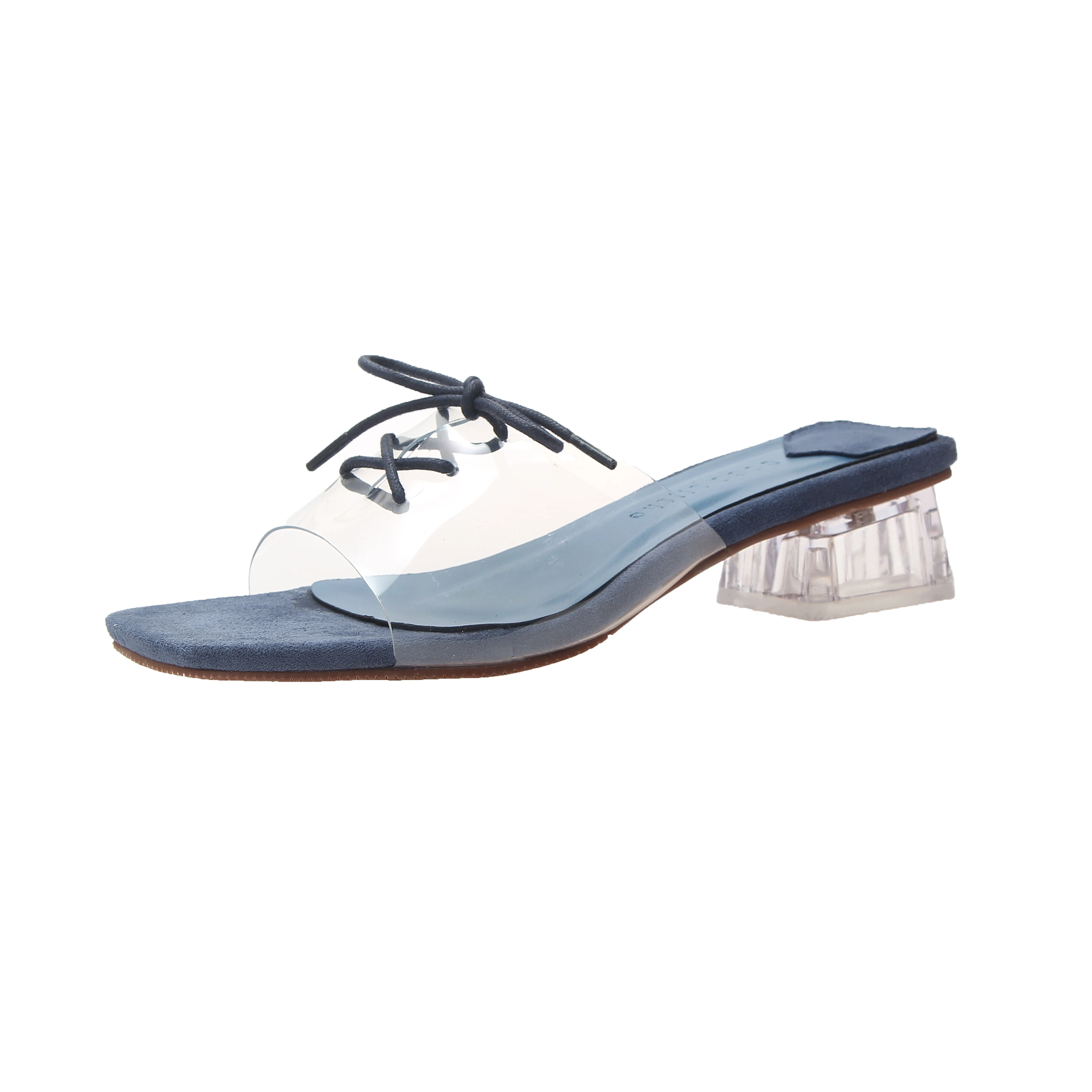 2019 PVC Jelly Sandaalid Crystal Avatud Toed Keskel Kontsad Naiste Läbipaistev Sandaalid Allahindlus luksus kingad naistele disainerid