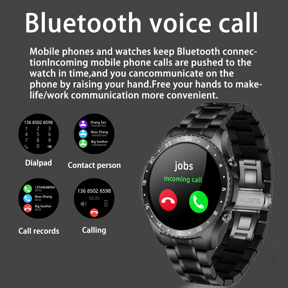 2021 LIGE Bluetooth Helistamine Smart Watch Meeste Veekindel Keha Temperatuuri Seire Tervise Fitness Smartwatch Android ja IOS Telefoni