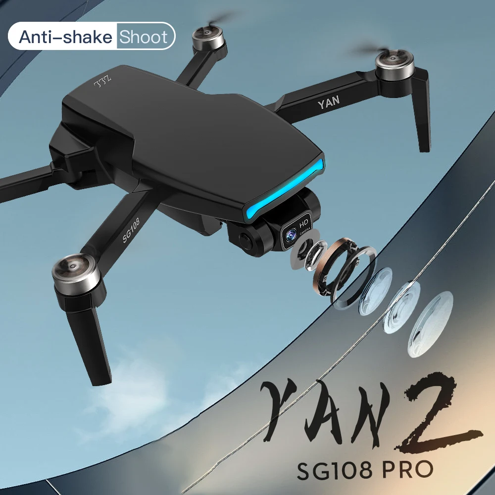2021 Uus SG108 Pro / SG108 Undamine 4k HD 2-Suuna Kaamera Gimbal FPV 5G WiFi GPS 28Mins Lennu Ajal Kokkupandav Quadcopter Mänguasjad VS EX5