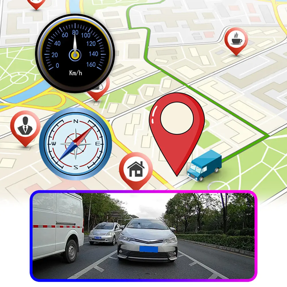 3-tolline 1080P HD Auto Sõidu Diktofoni, Dual Recording Öise Nägemise mobiiltelefoni WIFI tagurdamine pildi GPS track Car DVR