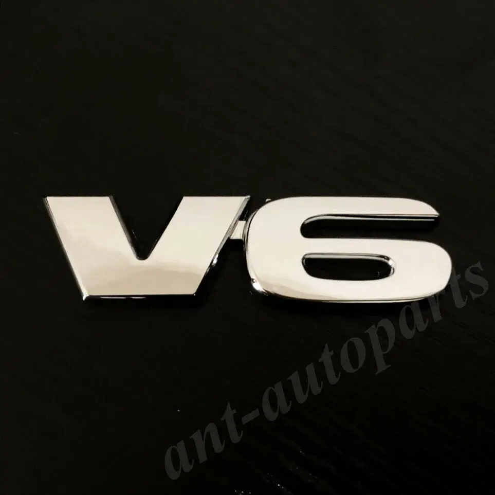 3D Metall-Kroom V6 Auto Pagasiruumi Tagumise Poritiiva Embleem, Rinnamärk Decal Kleebis SR5 4X4